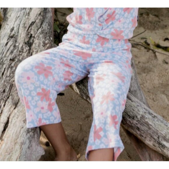 NWT Feather 4 Arrow Pants Girls Size 12 Blue Forever Hacci Flowers  Casual $50 - Picture 1 of 8